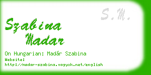 szabina madar business card