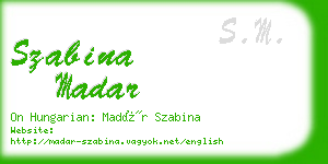 szabina madar business card